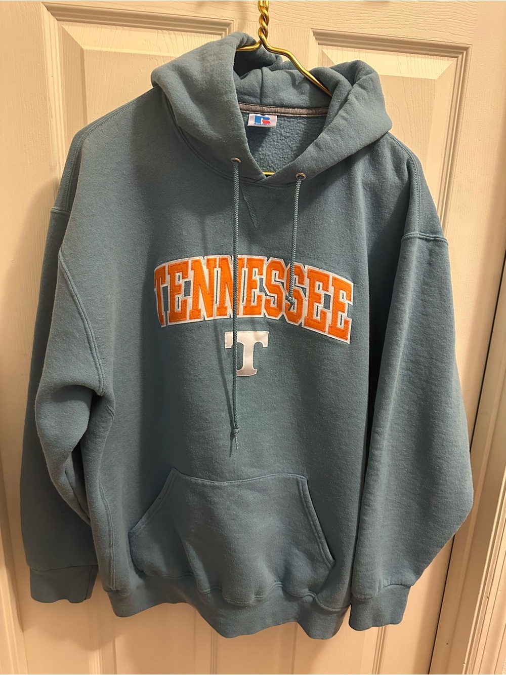 Tennessee Hooded Pullover Sweatshirt - Blue with Orange Logo